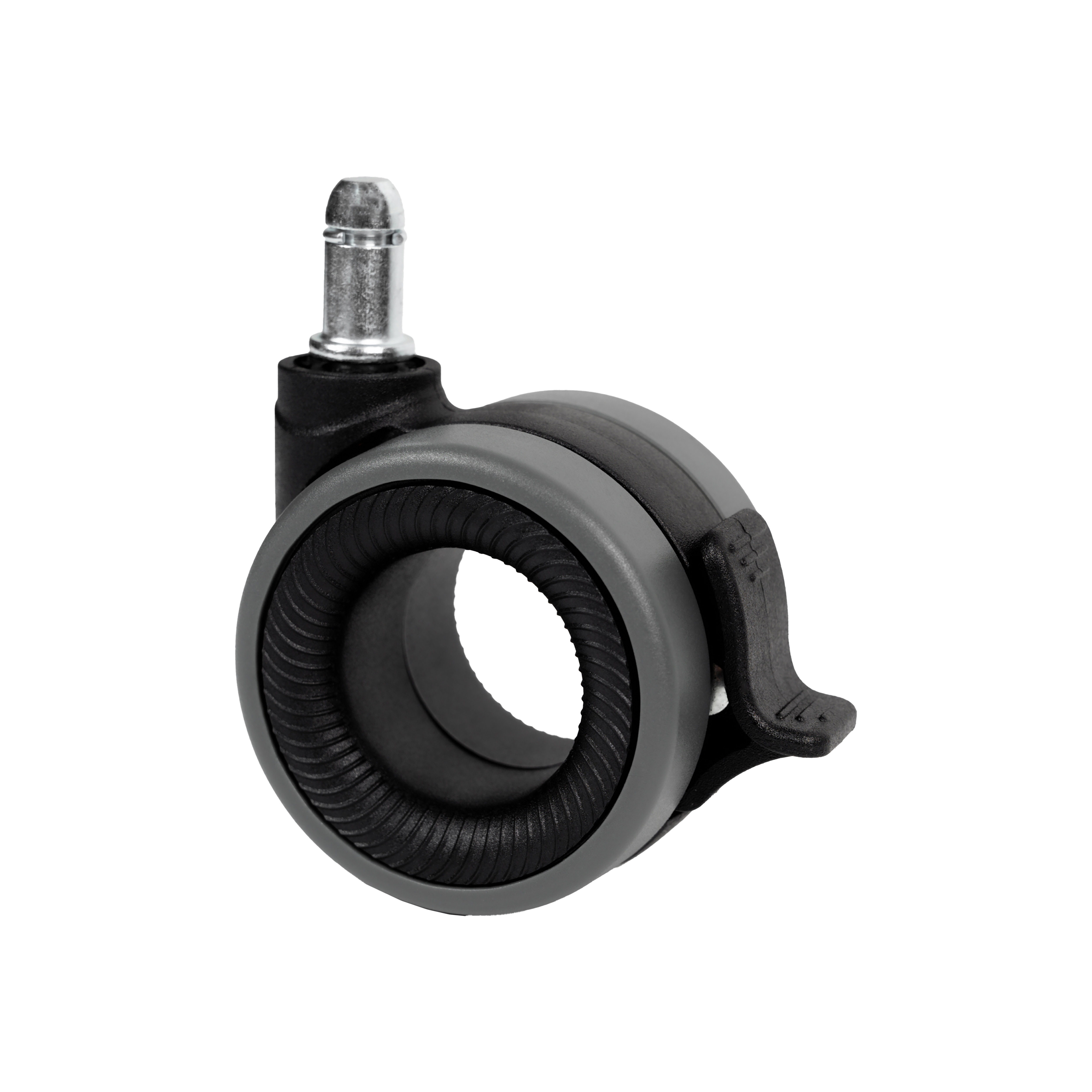 7201043 ролик 65- LV65-3 PULOCK черный (65мм полый черный ПУ серый со стопором)